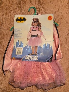 Batgirl Pink Tulle Kids Costume with Cape
